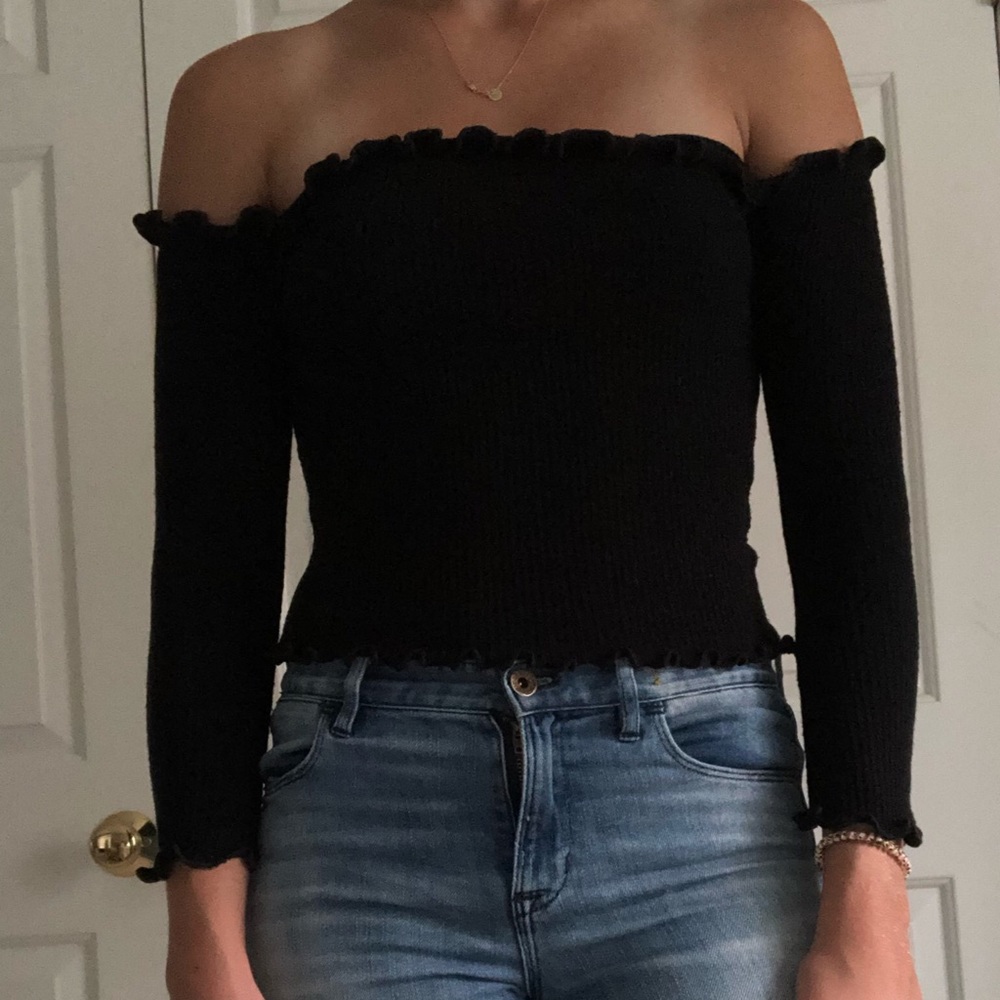 Black Off Shoulder Top